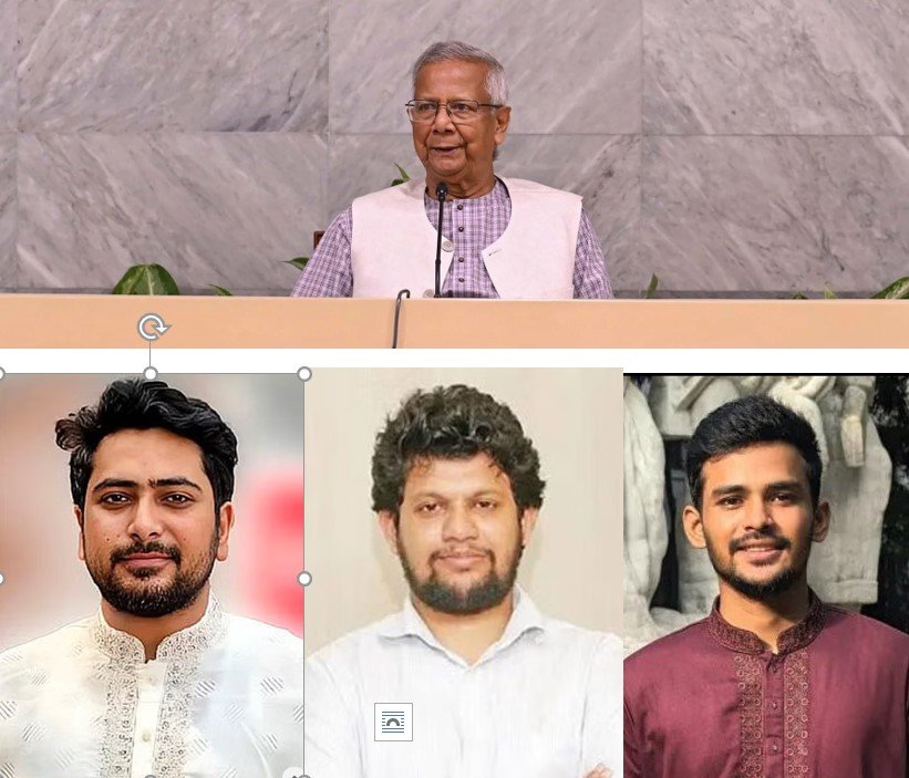 NCP convener Nahid, 2 advisers Mahfuj and Asif meet Dr Yunus