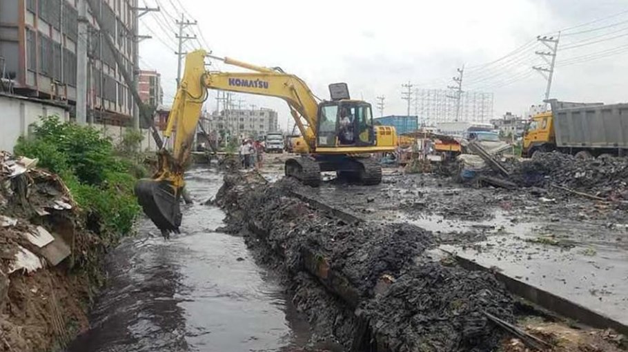 Re-excavation work on  Moghar canal starts in Gazipur