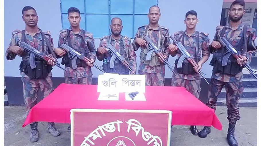 Firearm, bullets seized at Jibannagar border