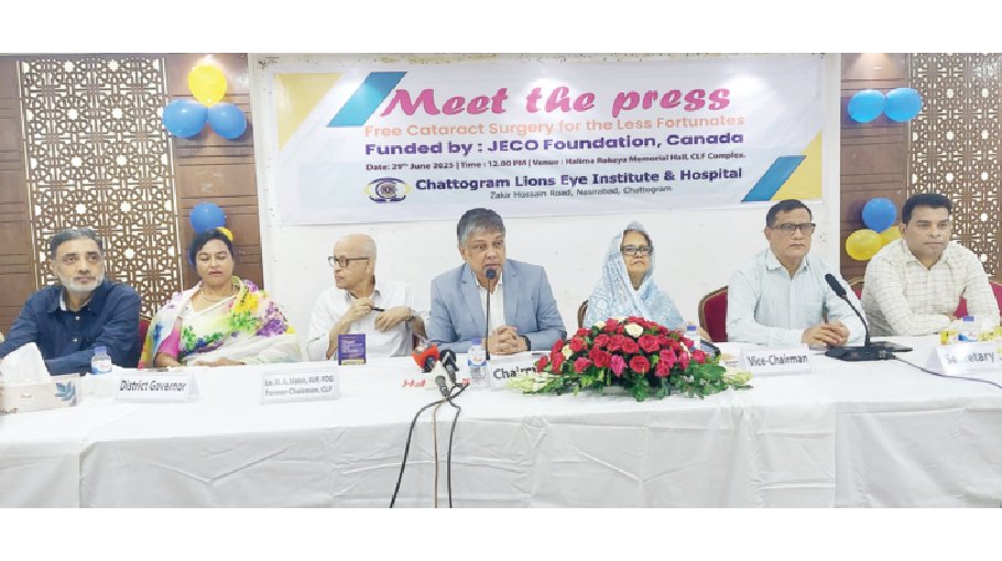 1,155 poor patients get back eyesight after cataract surgery in Ctg
