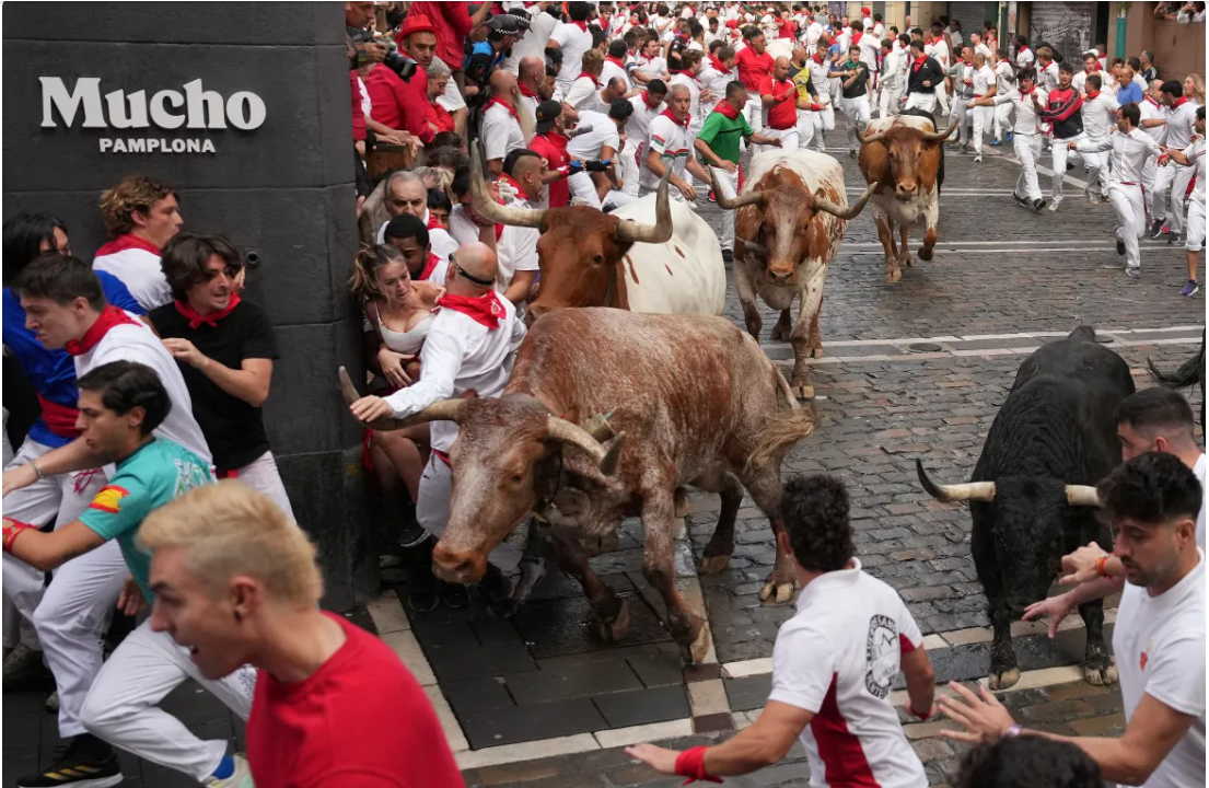 Pamplona’s iconic bull run opens in Spain