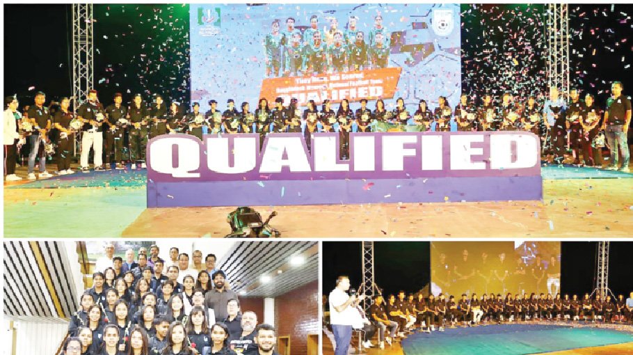 Women booters accorded reception