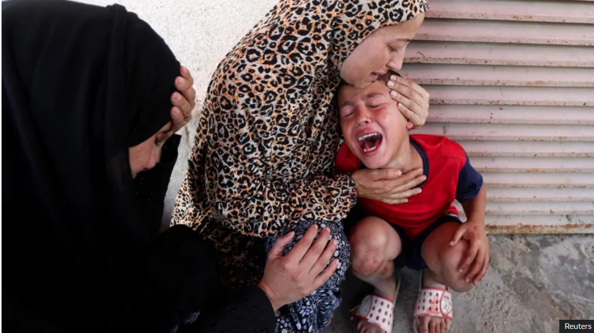 Children queuing for supplements killed in Israeli strike in Gaza, hospital says
