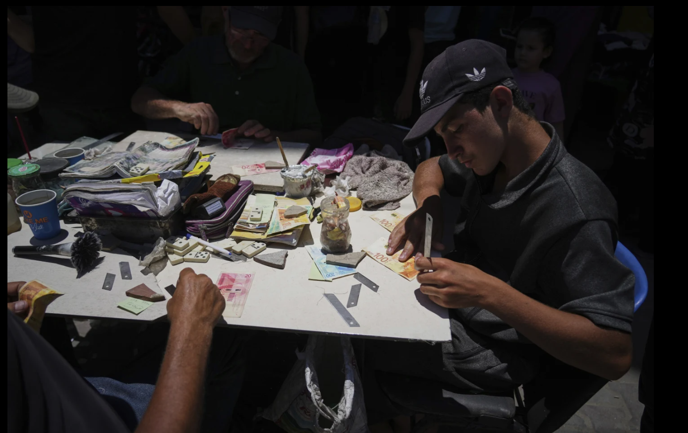 To get their own cash, people in Gaza must pay middlemen a 40% cut