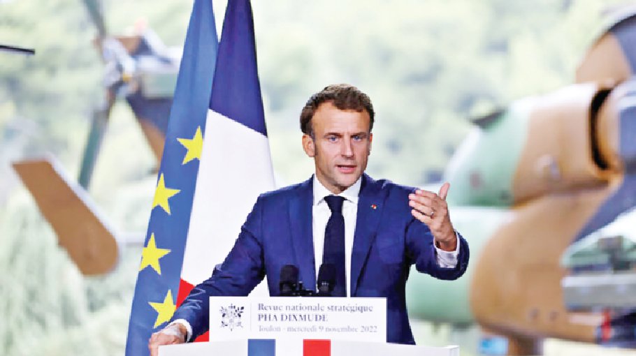 Macron to raise French defence targets, citing Russia threat