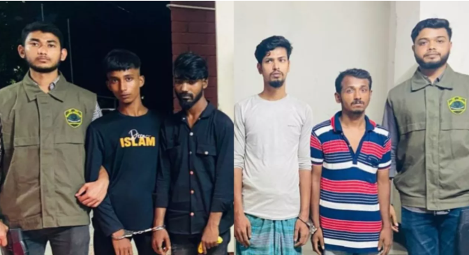 5 members of 'Pani Rubel gang' arrested in Mohammadpur