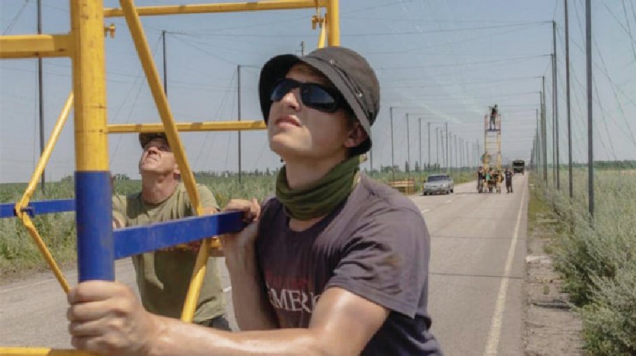 Ukraine covers frontline roads with anti-drone nets