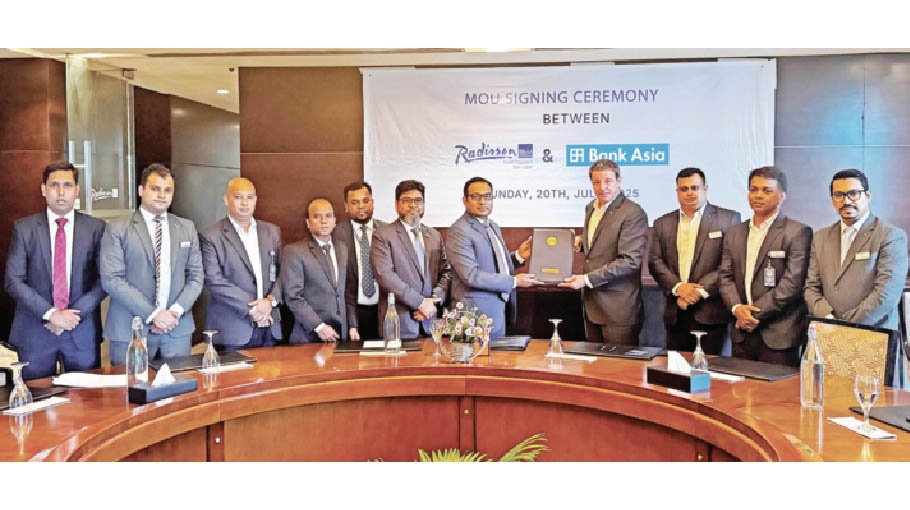 Bank Asia partners with Radisson Blu Ctg Bay View