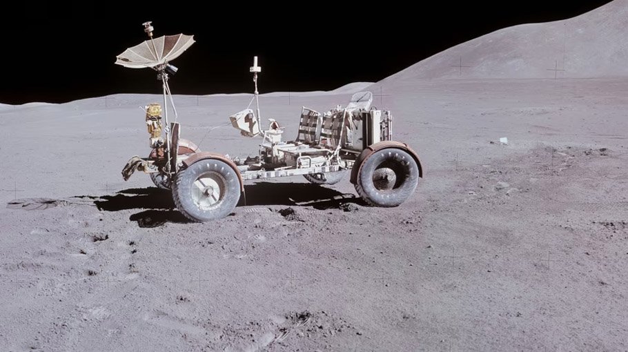 Lunar Roving Vehicle first used on the Moon