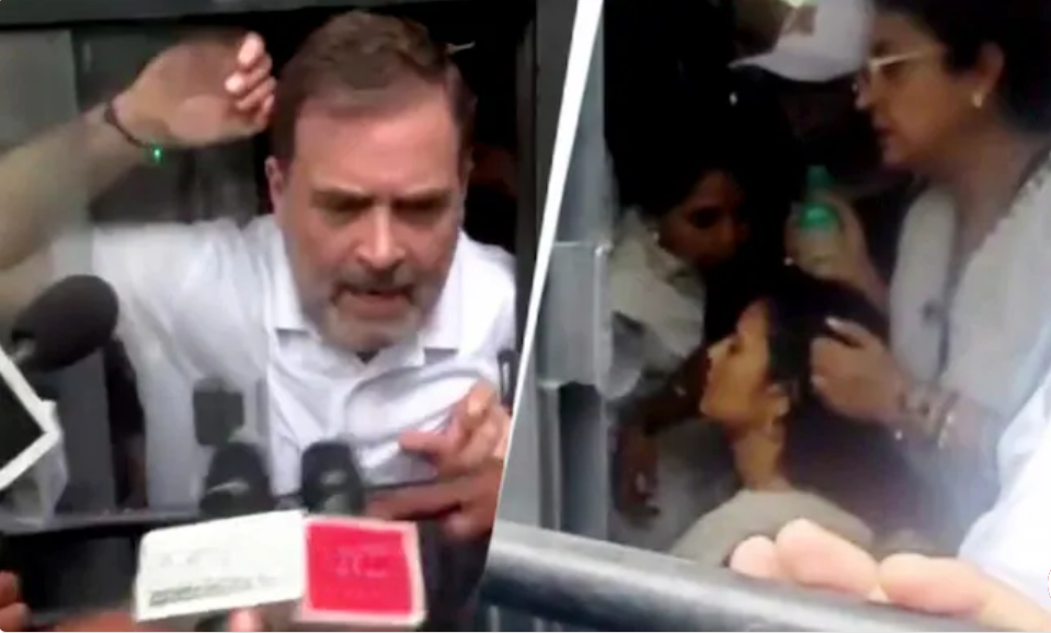 Rahul Gandhi, Priyanka detained during protest against EC