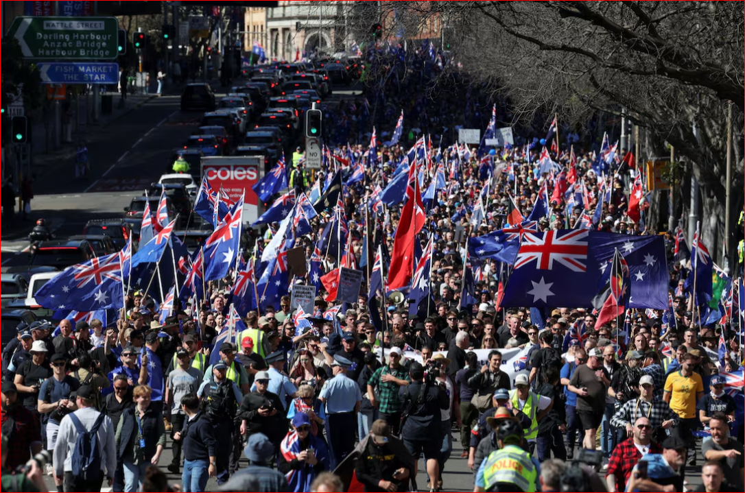 Thousands in Australia march against immigration, government condemns rally