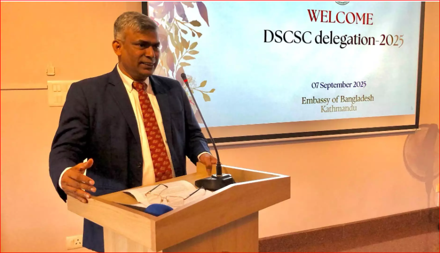 DSCSC delegation visits Bangladesh Embassy in Kathmandu