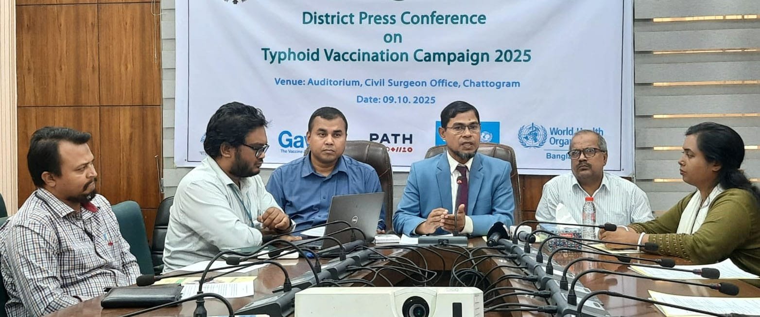 Typhoid vaccination to be given 16 lakhs children at Ctg districts: Civil Surgeon