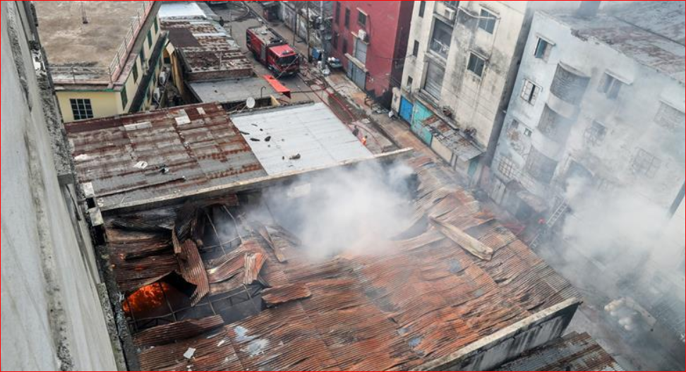 Blaze at chemical warehouse again