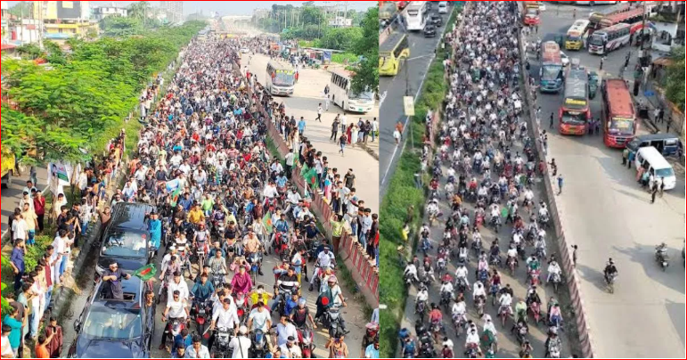 Over 5,000 motorcyclists rally demanding division status for Cumilla 