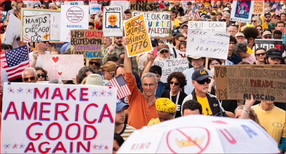 ‘No Kings’ protests against Trump bring street party atmosphere to U.S. cities