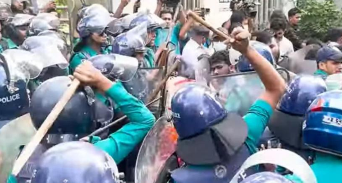 Police charge baton, use water cannons to disperse protesting BCS candidates