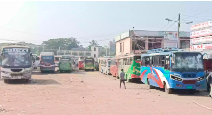 Bus services suspended for second day in Barishal