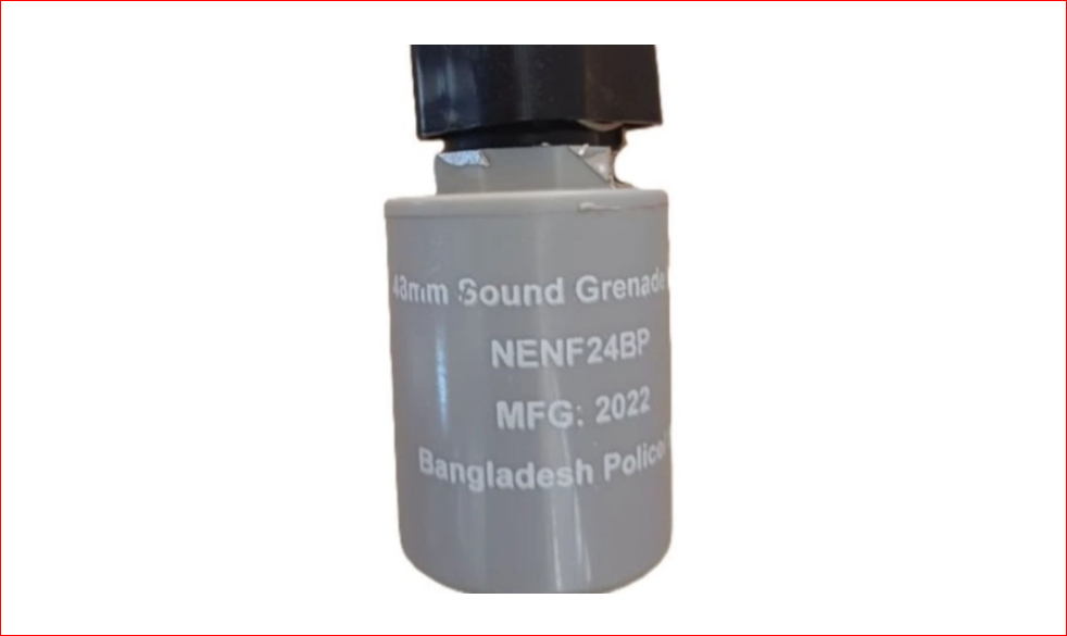 Abandoned sound grenade recovered in Sylhet