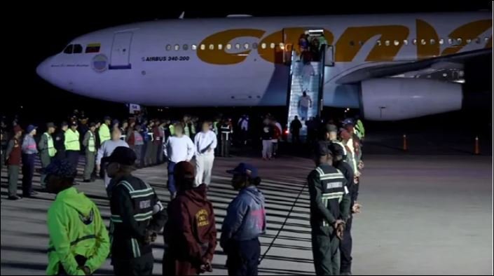 US deportation flight with 172 migrants lands in Caracas