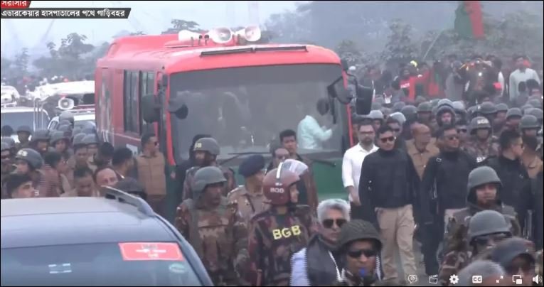 Tarique on way to Evercare to visit ailing mother