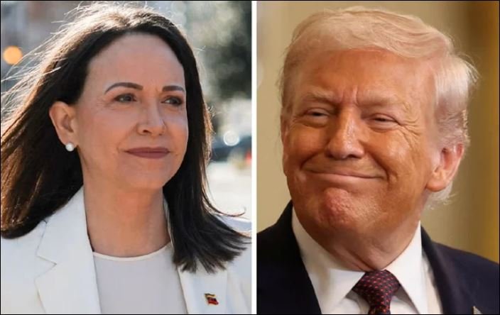 Venezuela's Machado says she 'presented' Trump with Nobel medal