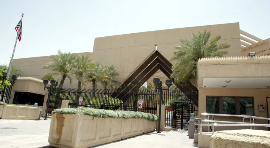 US embassy in Riyadh hit; Tehran closes Strait of Hormuz