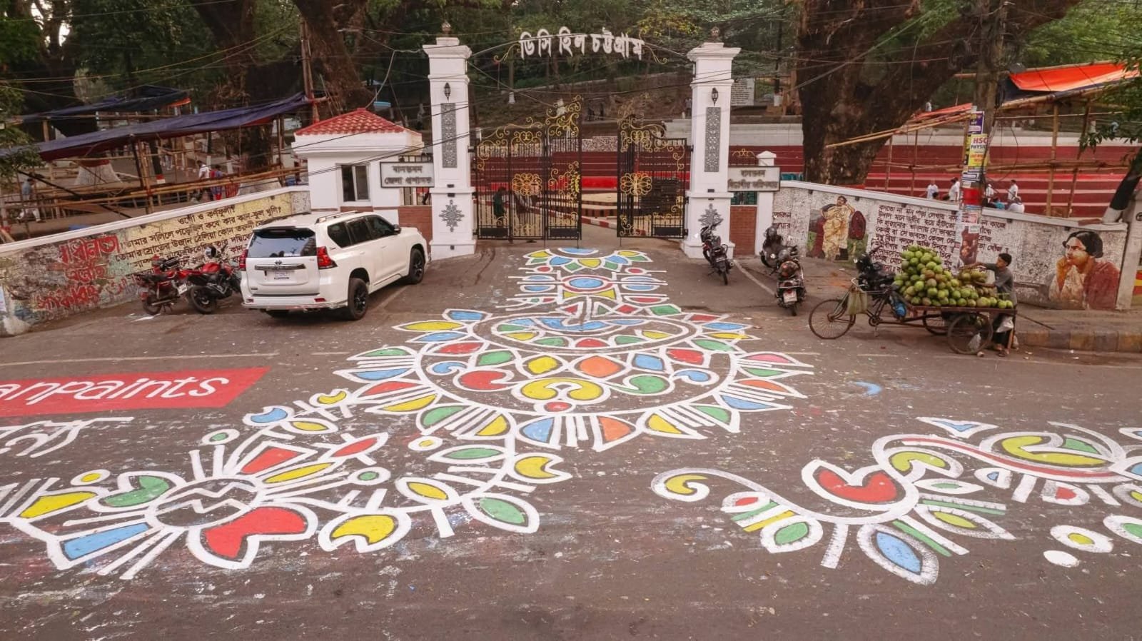 Message of harmony on pohela boishakh: Chattogram glows with 1.5 km of alpana art
