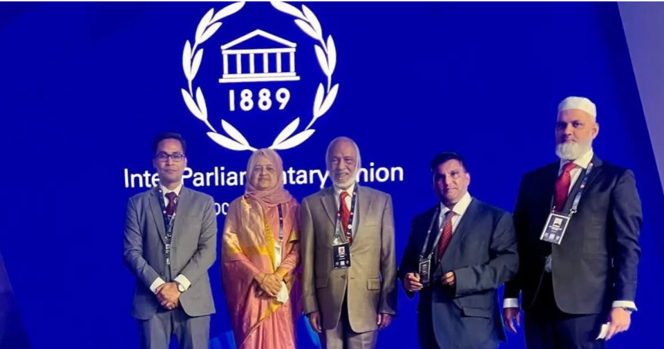 Dr Moyeen Khan leads Bangladesh delegation at IPU; urges global cooperation to ensure inclusive development, peace