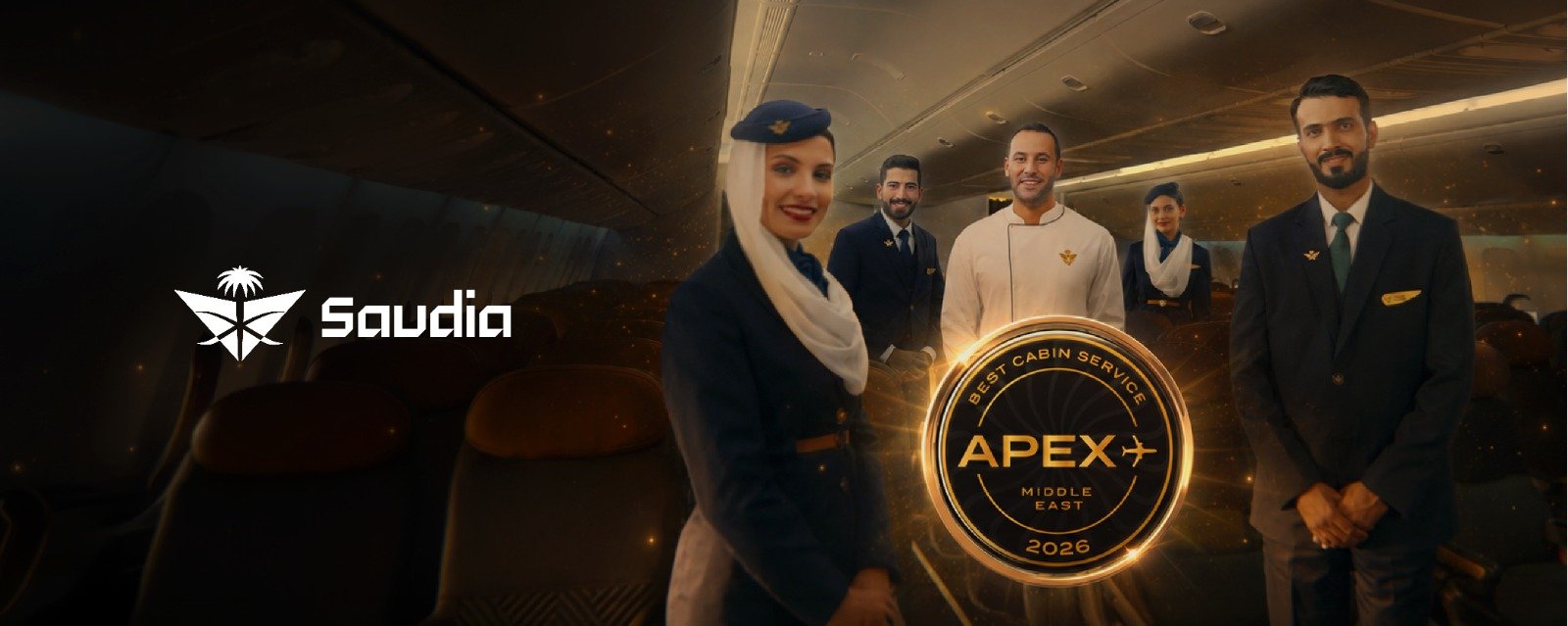 Saudia wins 2026 APEX Best Cabin Service Award