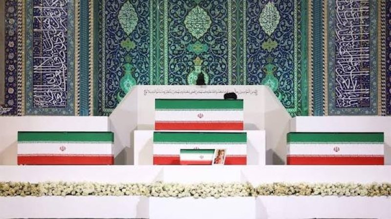 Supreme leader's body arrives at Tehran religious complex for funeral