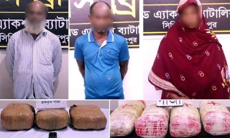 3 held with 34-kg ganja in Thakurgaon, Kurigram