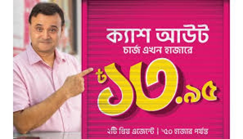 bKash reduces cash out charge to Tk 13.95