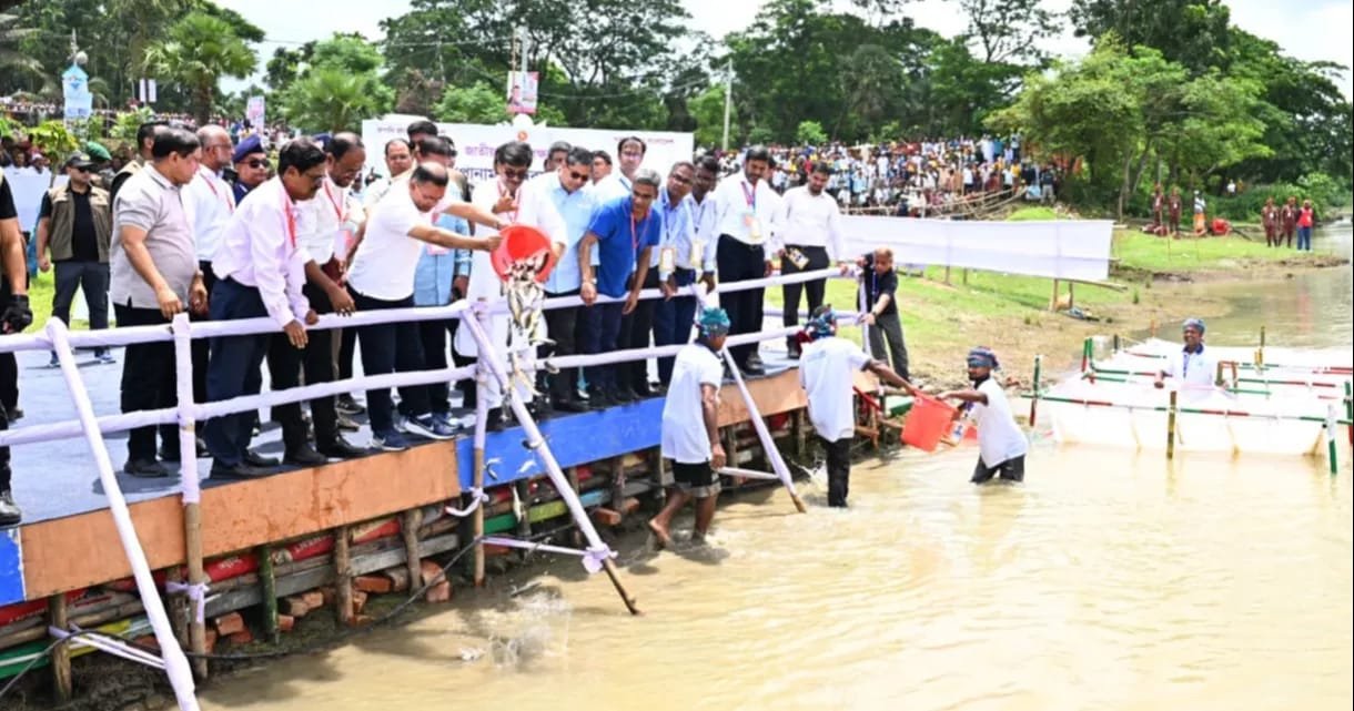 PM releases fish fry into Brahmaputra in Kishoreganj