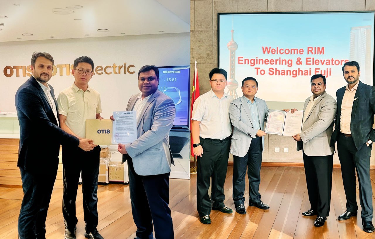 RIM strengthens position as authorized distributor of OTIS elevators & Shanghai FUJI